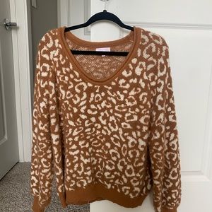 Pink Lily leopard print sweater